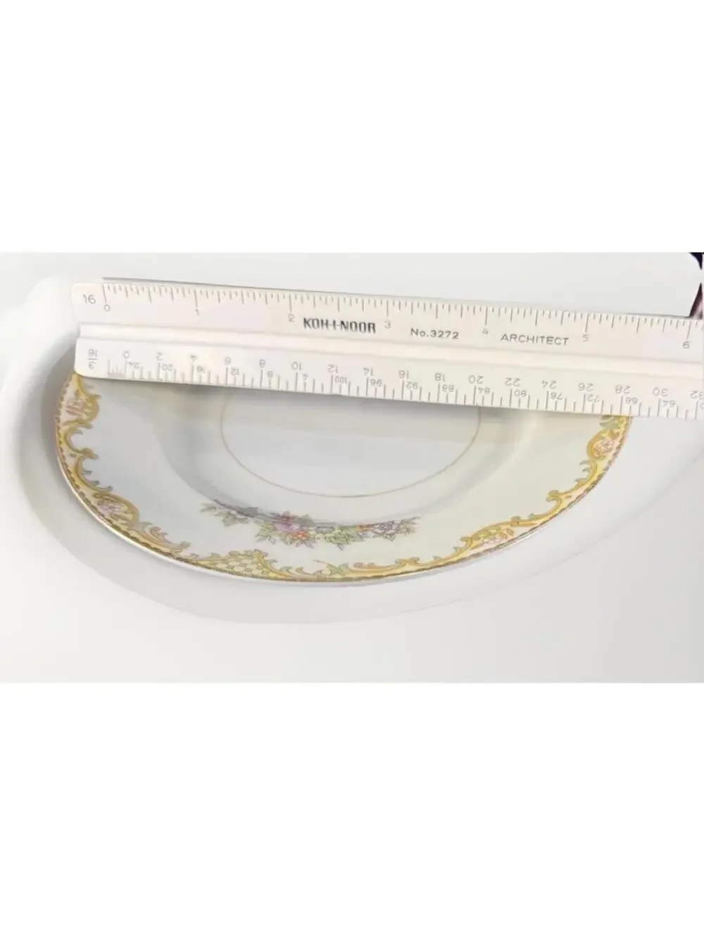 Made in Japan Floral Saucer Gold Trim Cottagecore Tea Party Plate Vintage